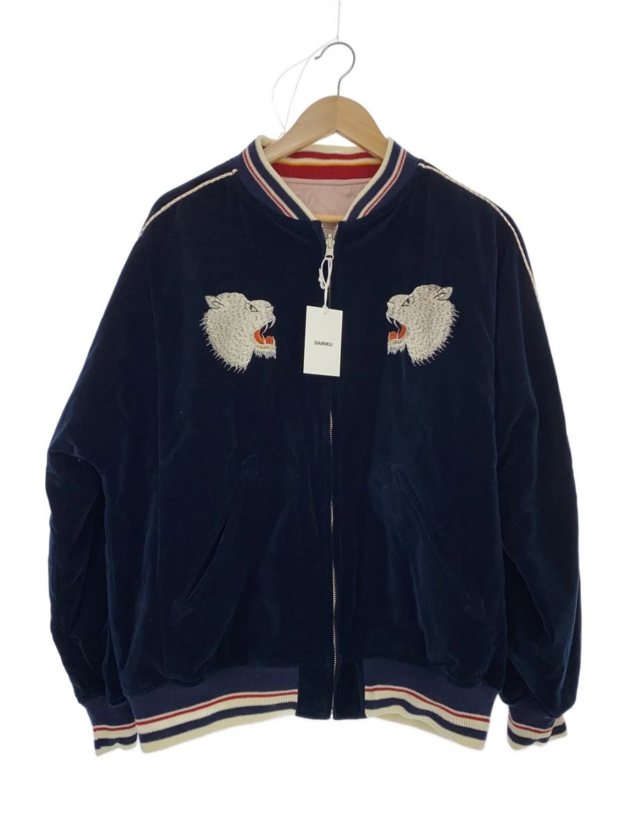 【中古】DAIRIKU◆Polar Bear Velor Ska Jamper/スカジャン/M/天鵞絨/NVY/24AW J-7【メンズウェア】
