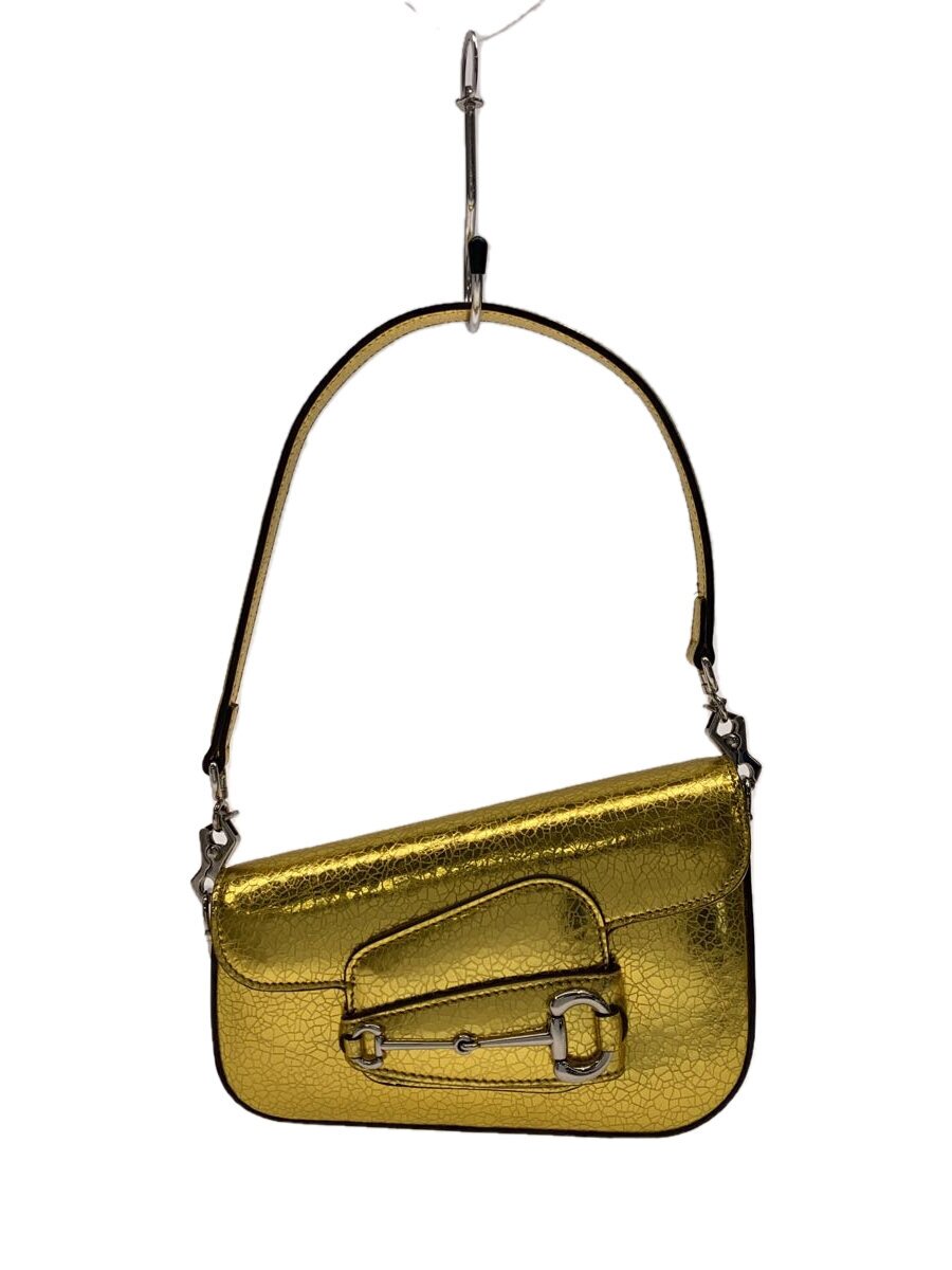 【中古】GUCCI◆ショルダーバッグ/なめし革/GLD/無地/774209//【御徒面子】