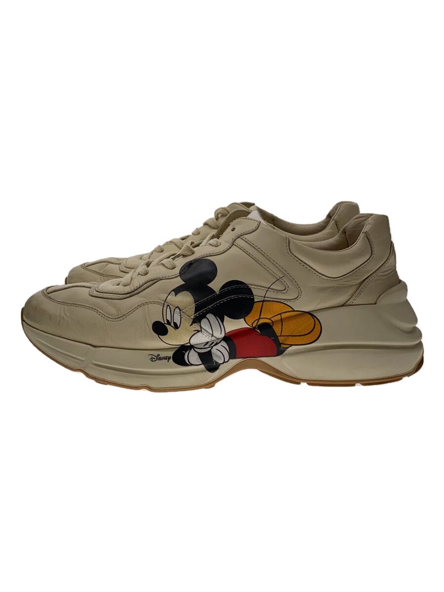 【中古】GUCCI◆Rhyton Mickey Mouse Sneaker/ローカットスニーカー/UK10/CRM/なめし革/601370【シューズ】