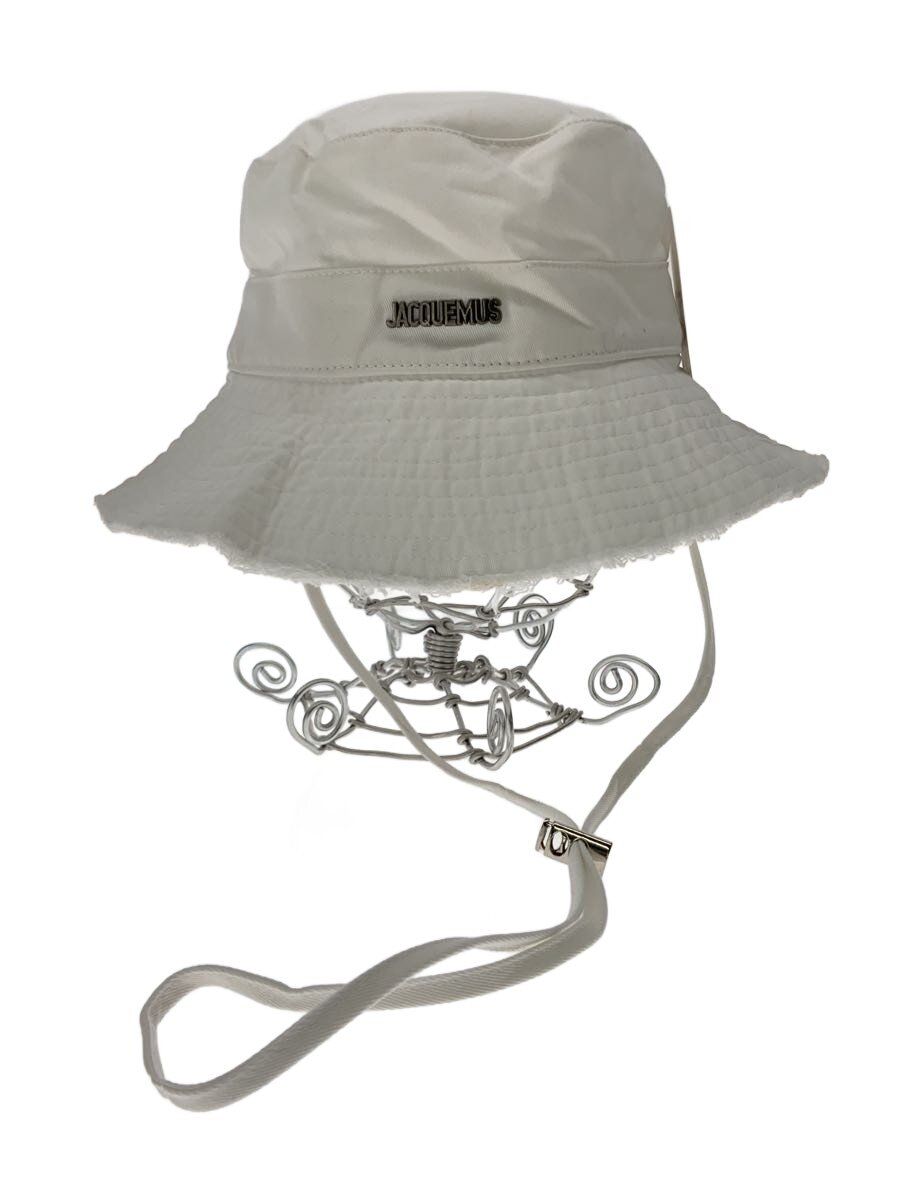 【中古】JACQUEMUS◆井戸釣瓶かぶり笠/FREE/綿織物/WHT/レディース//【服飾雑貨他】