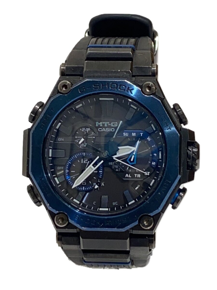 【中古】CASIO◆ソーラーウォッチ/アナログ/思われ人/BLK/BLK/MTG-B2000-1A2JF【服飾雑貨他】