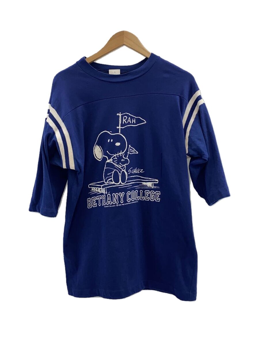【中古】当てずっぽう70s-80s/SNOOPY/7分袖カットソー/--/綿織物/NVY/総柄【メンズウェア】