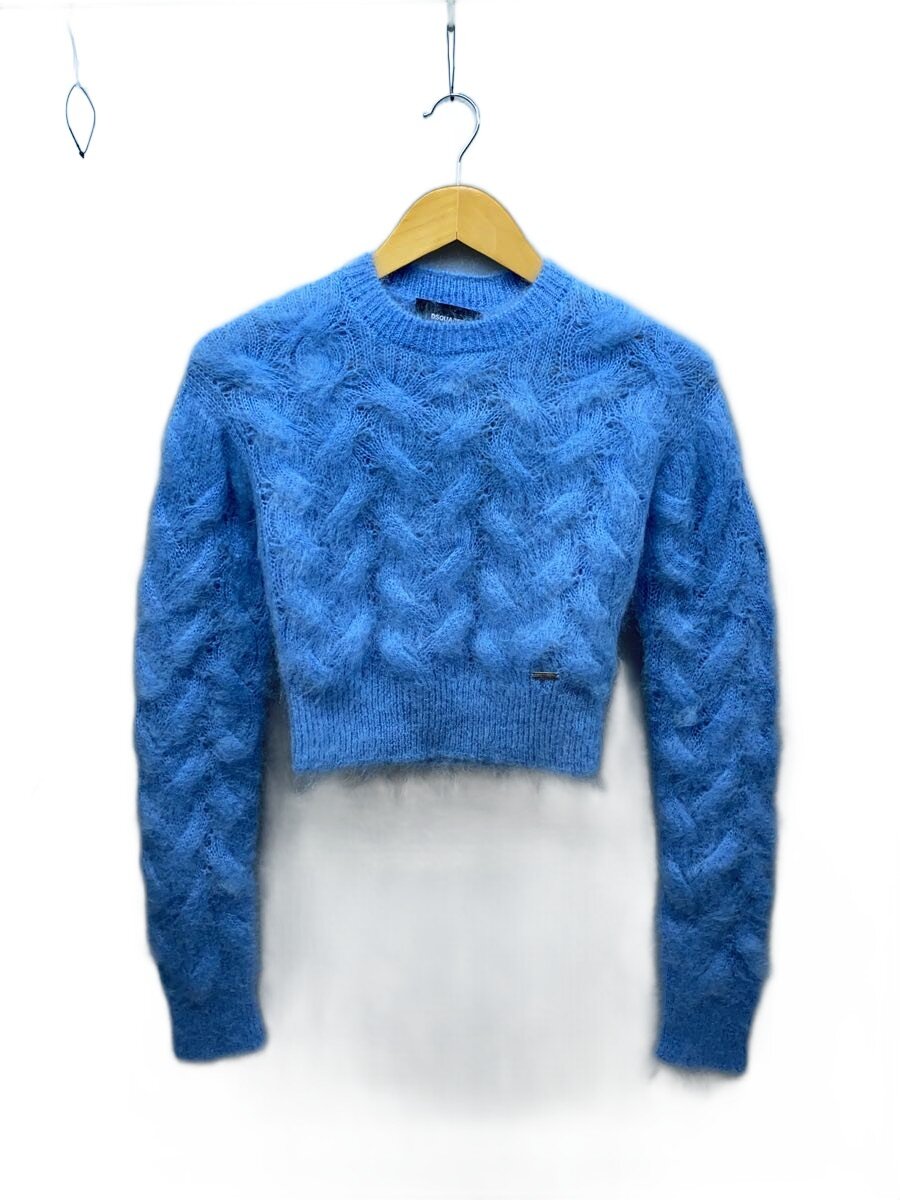 【中古】DSQUARED2◆曳き船付/有線テレビ編み/編み物・プルオーバー(朦々たる)/XXS/モヘヤ/BLU/S72HA1172/イタリア製【レディース御召しもの】