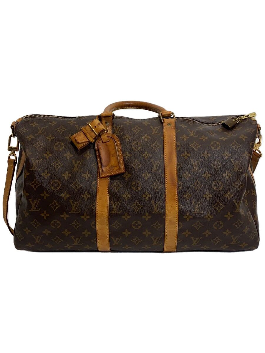 【中古】LOUIS VUITTON◆キーポル・バンドリエール50_モノグラム・帆布_BRW/PVC/BRW【御徒面子】