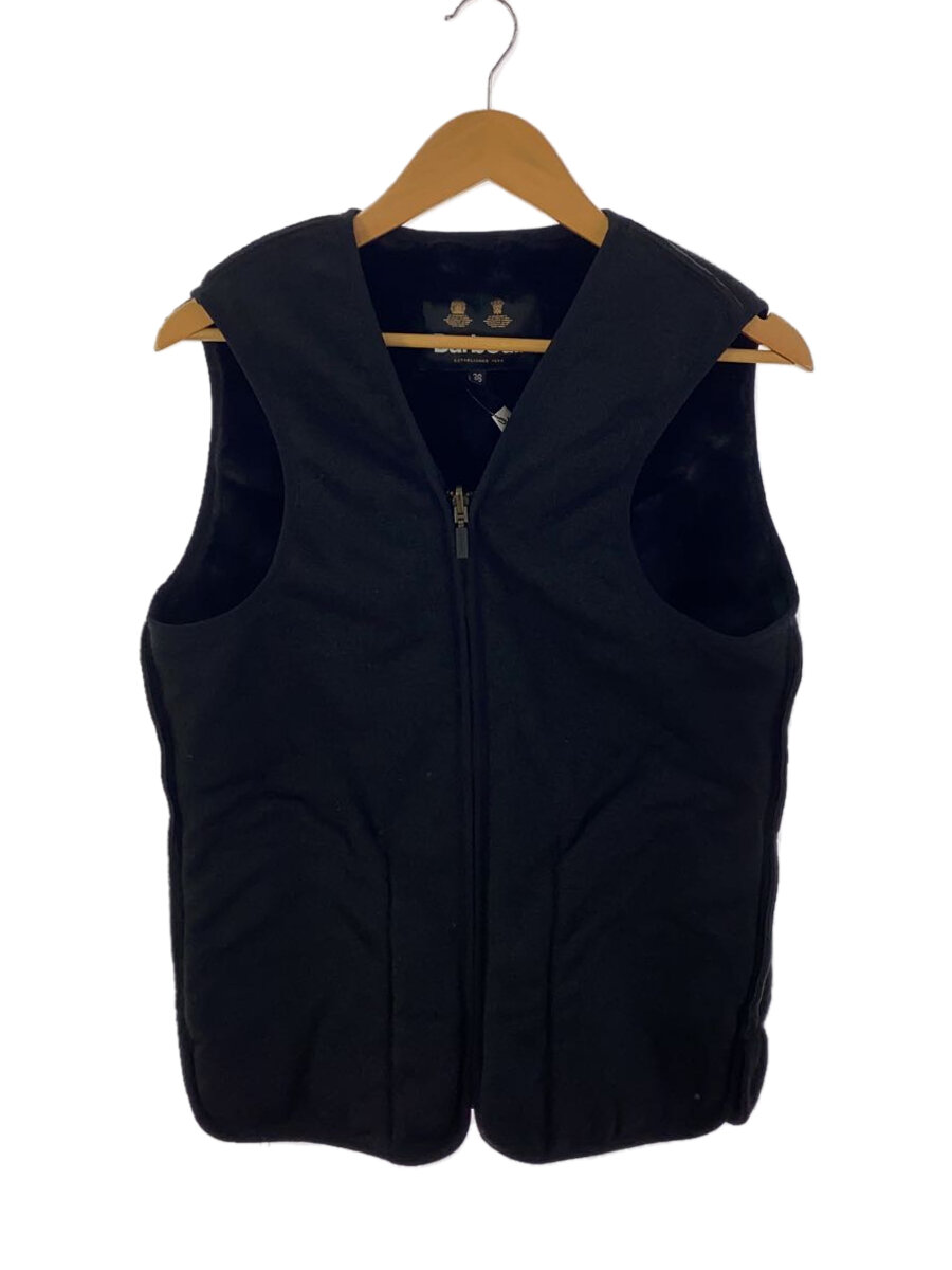 【中古】Barbour◆フロントジップファーライナー/より良い/36/アクリル樹脂/BLK/232MLI0035//【メンズウェア】