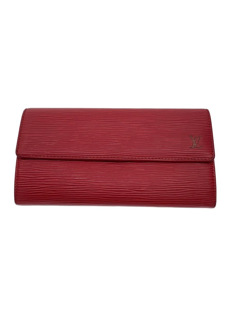 【中古】LOUIS VUITTON◆ポシェット・ポルト・モネ・クレディ_エピ/レザー/RED/レディース【服飾雑貨他】