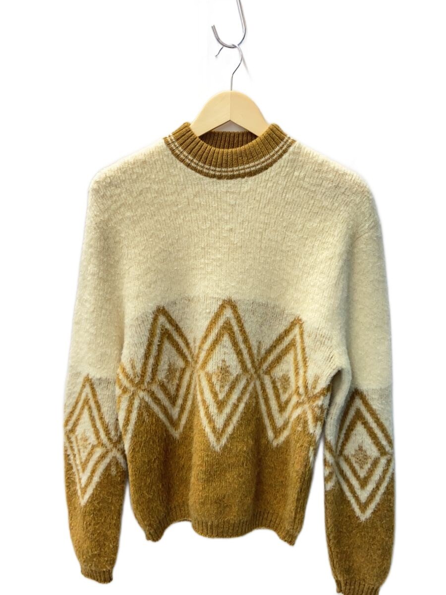 【中古】60s/Man Crest/編み物・スウェーター(朦々たる)/M/モヘヤ/BEG【メンズウェア】