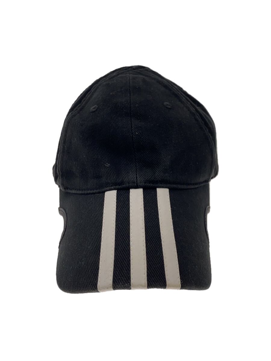 【中古】BALENCIAGA◆ロゴストライプベースボールキャップ/S/綿織物/BLK/メンズ/712160 41【服飾雑貨他】