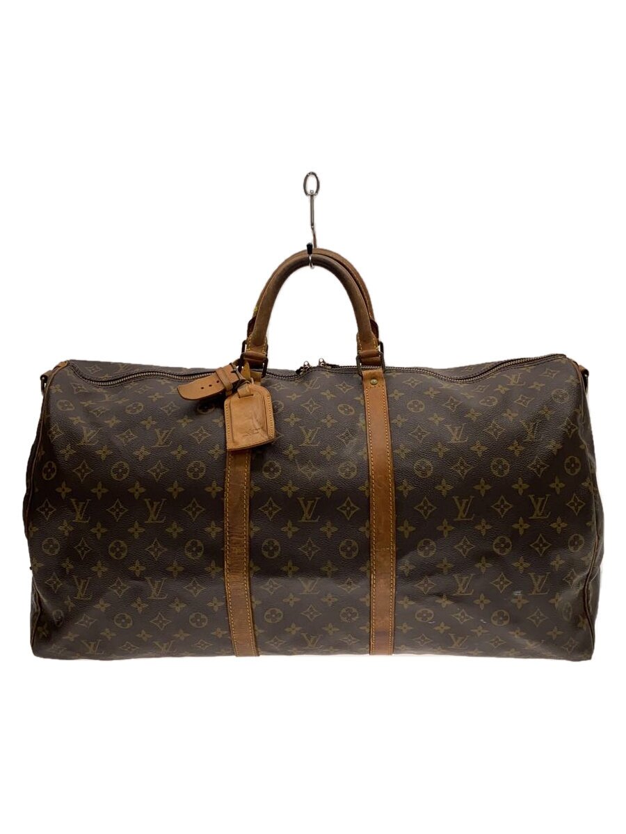 【中古】LOUIS VUITTON◆キーポル・バンドリエール60_モノグラム・帆布_BRW/PVC/BRW/総柄【御徒面子】