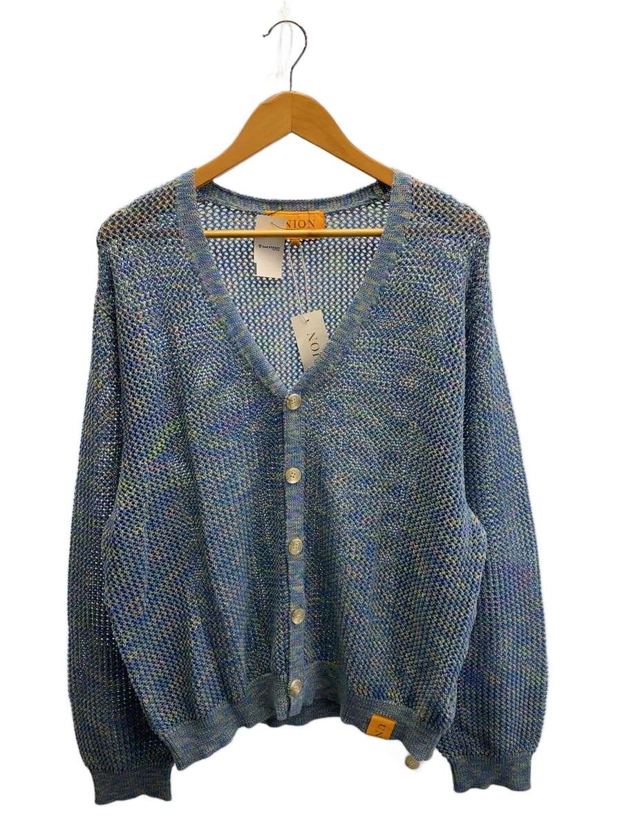 【中古】UNION◆24SS/RAHN CARDIGAN//L/アクリル樹脂/青碧/24S1001010600241【メンズウェア】