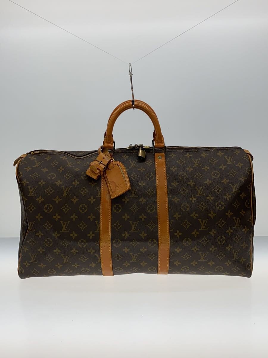 【中古】LOUIS VUITTON◆キーポル55_モノグラム・帆布/PVC/BRW【御徒面子】