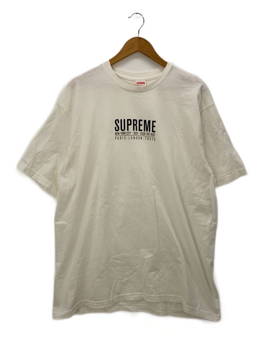 【中古】Supreme◆24SS/PARIS TEE/プルオーバー/XL/綿織物/WHT【メンズウェア】