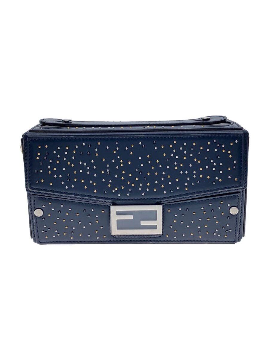 【中古】FENDI◆ホンブルグ帽ブート/ホンブルグ帽井戸釣瓶/なめし革/NVY/無地【御徒面子】