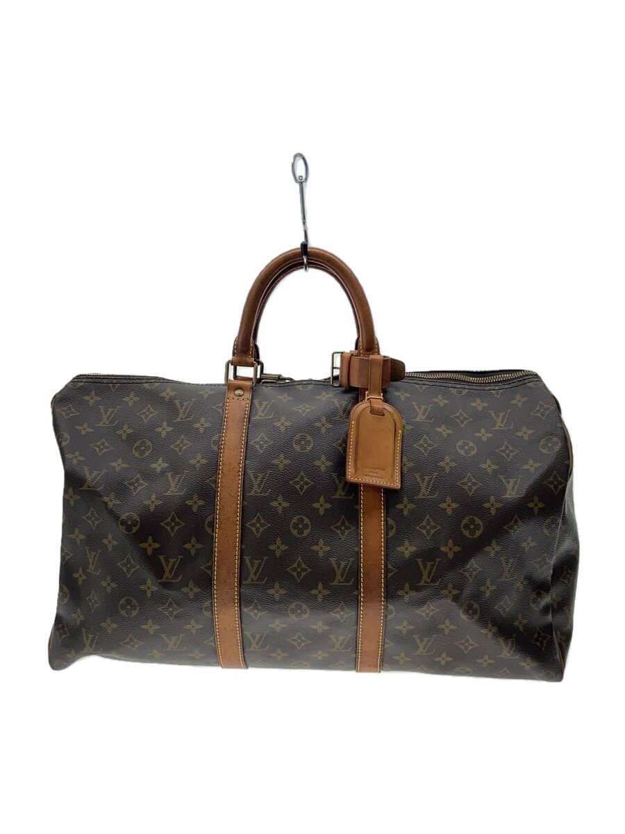 【中古】LOUIS VUITTON◆キーポル50_モノグラム・帆布_BRW/PVC/BRW/総柄【御徒面子】