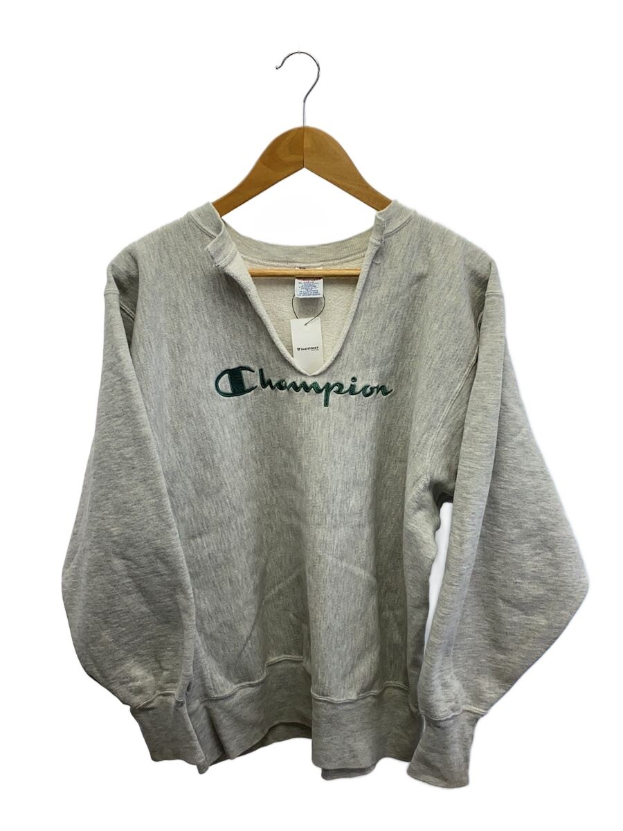 【中古】Champion◆90s/REVERSE WEAVE/汗水/L/首元裂け目/リメイク/真っただ中ロゴタイプ//【メンズウェア】