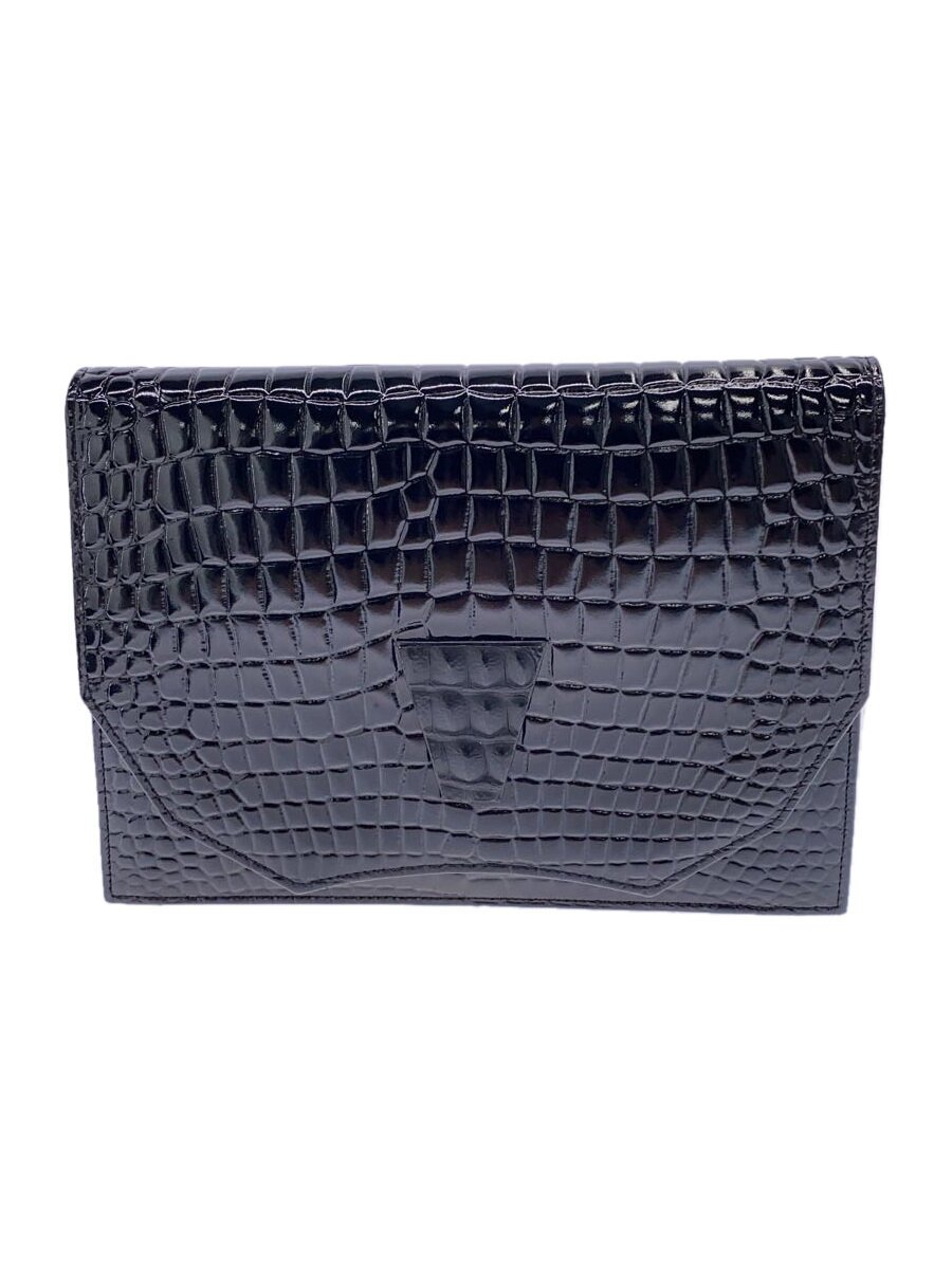【中古】YVES SAINT LAURENT◆クラッチペダル御徒面子/--/BLK/イヴサンローラン//【御徒面子】