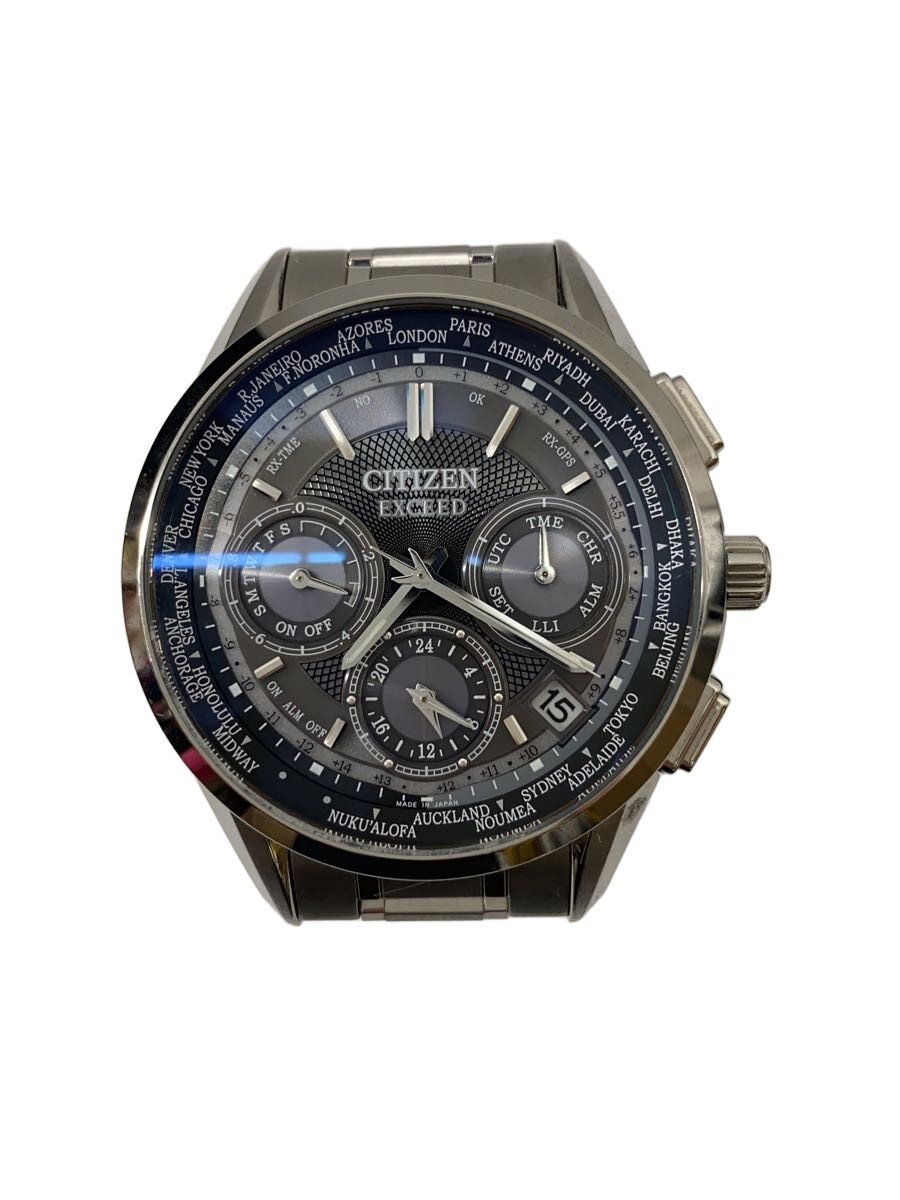 【中古】CITIZEN◆ソーラーウォッチ/アナログ/ステンレス鋼/SLV/SLV/SS/CC9050-53E/EXCEED【服飾雑貨他】