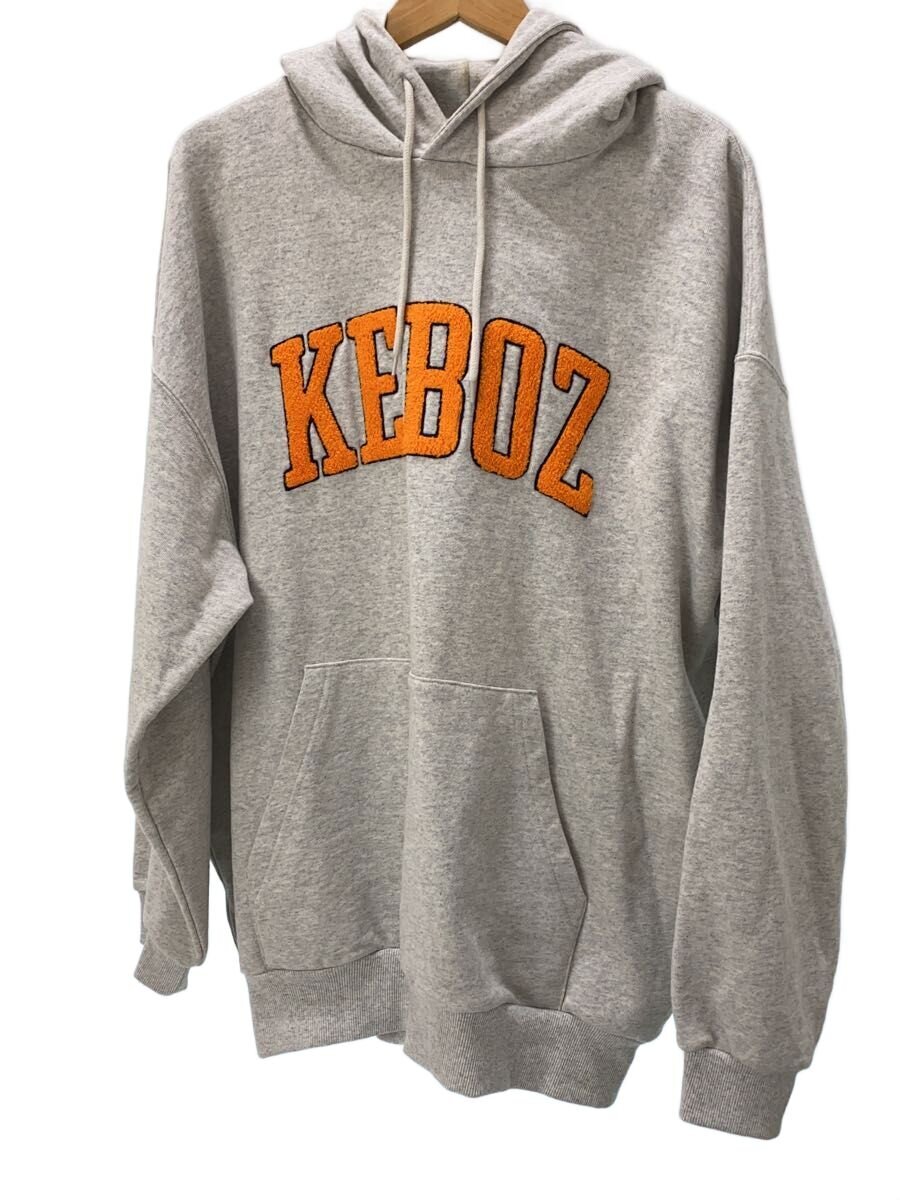 【中古】Keboz◆パーカー/XL/綿織物/GRY【メンズウェア】