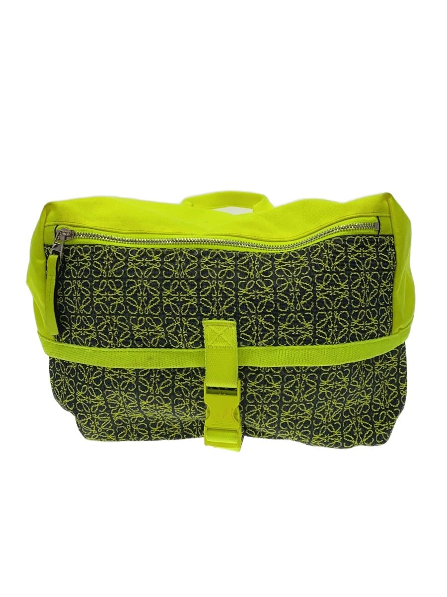 【中古】LOEWE◆酉の方角御徒面子/帆布/YLW/総柄//【御徒面子】