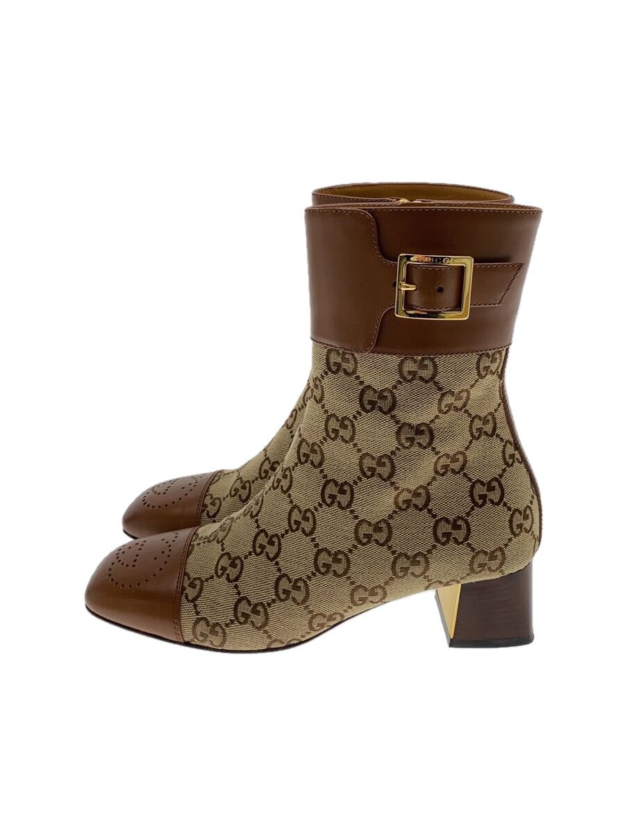 【中古】GUCCI◆ブーツ/35.5/赤銅色//【シューズ】