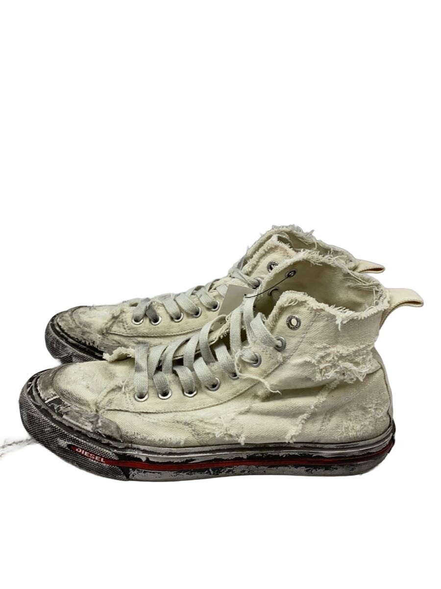 【中古】DIESEL◆S-ATHOS MID W/ハイカットスニーカー/25.5糎/WHT/帆布/Y0280 P5600 H8891【シューズ】