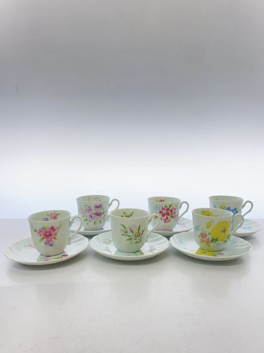 【中古】Noritake◆カップ&ソーサー/6点セット/デミタスカップ/アルパインローズ//【キッチン用品】