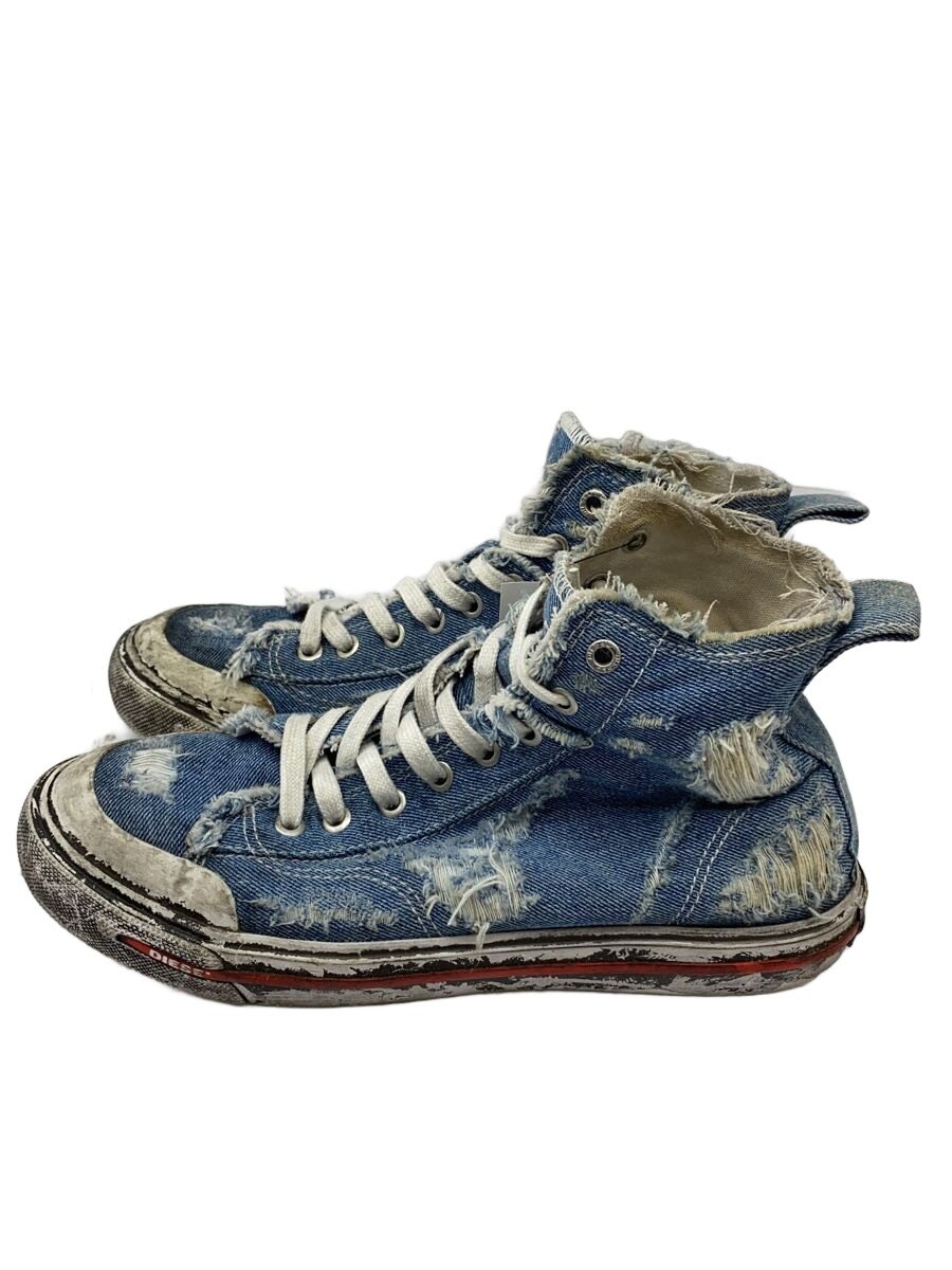 【中古】DIESEL◆ハイカットスニーカー/25.5糎/BLU/ジーンズ/Y02880 P5600 H4187【シューズ】
