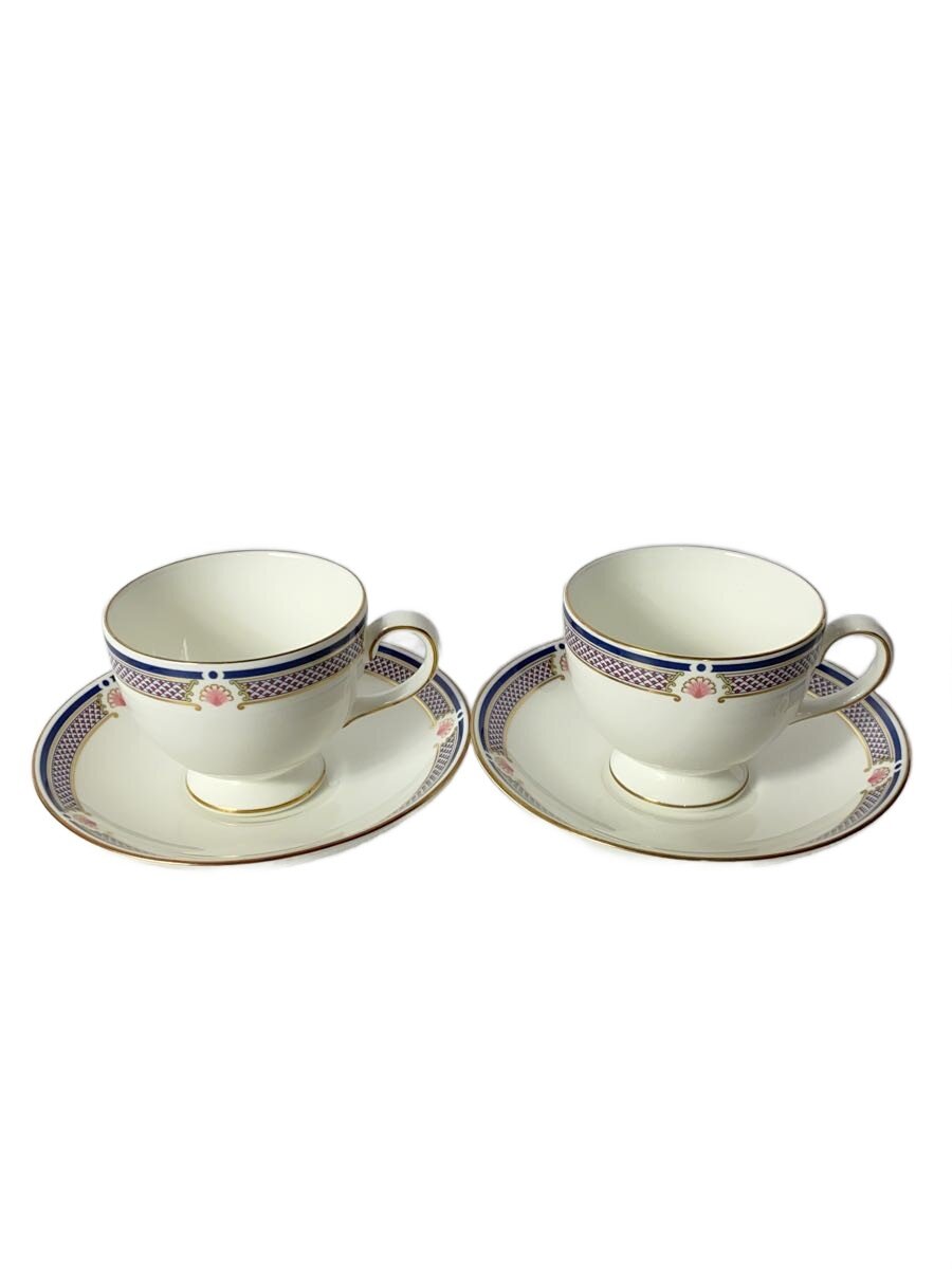 【中古】WEDGWOOD◆カップ&ソーサー/2点セット/WHT【キッチン用品】