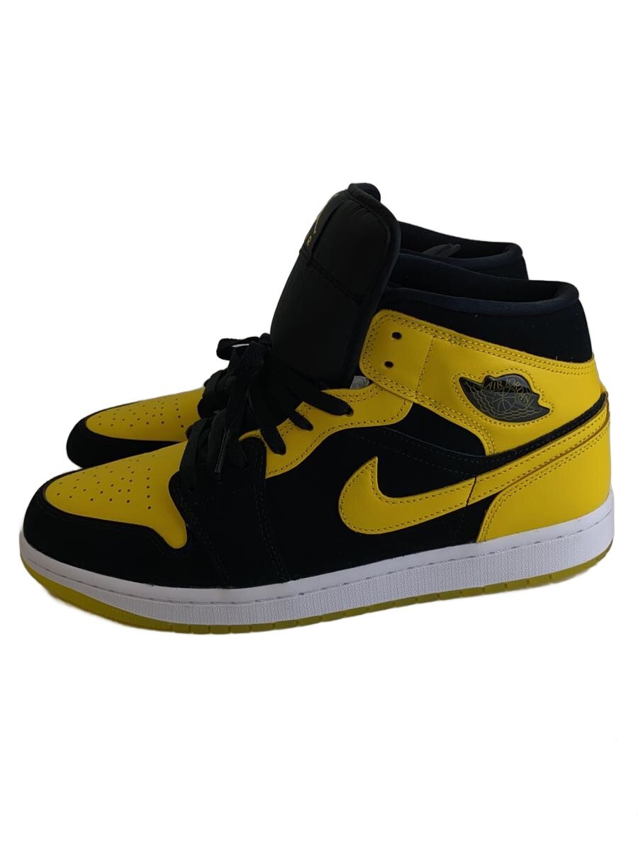 【中古】NIKE◆AIR JORDAN 1 MID SE_大気圏 ジョーダン 1 MID SE/29.5糎/YLW【シューズ】