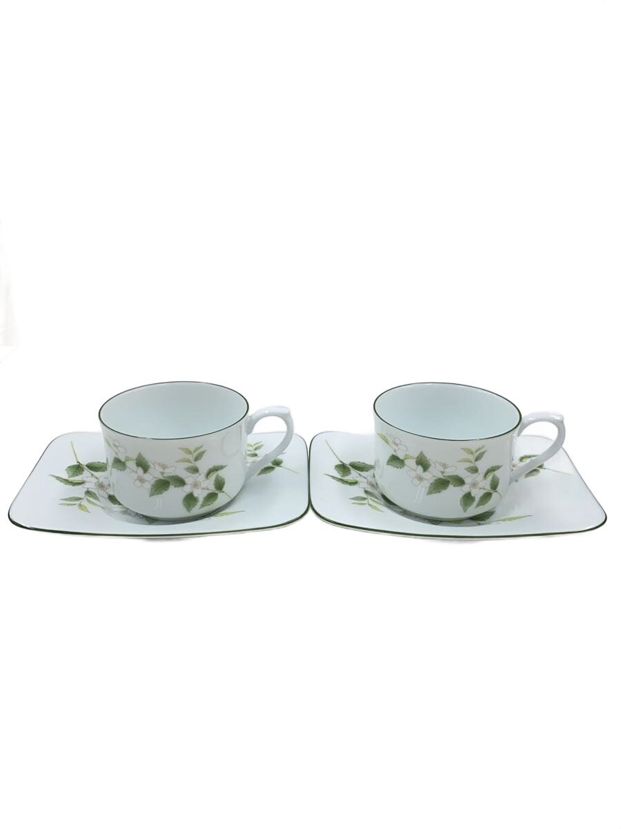【中古】香蘭社◆カップ&ソーサー/WHT/山吹【キッチン用品】