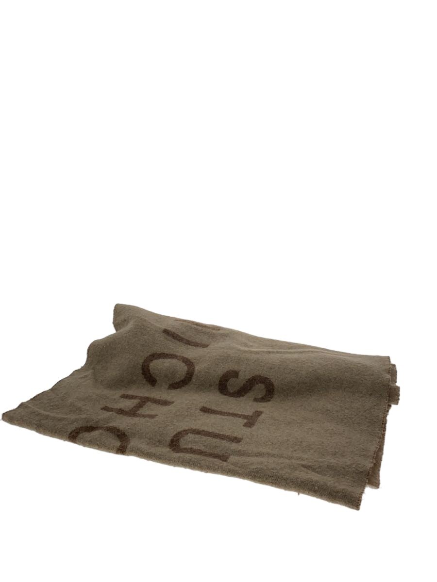 【中古】STUDIO NICHOLSON◆ロゴタイプえり巻き/羊毛/赤銅色/メンズ【服飾雑貨他】