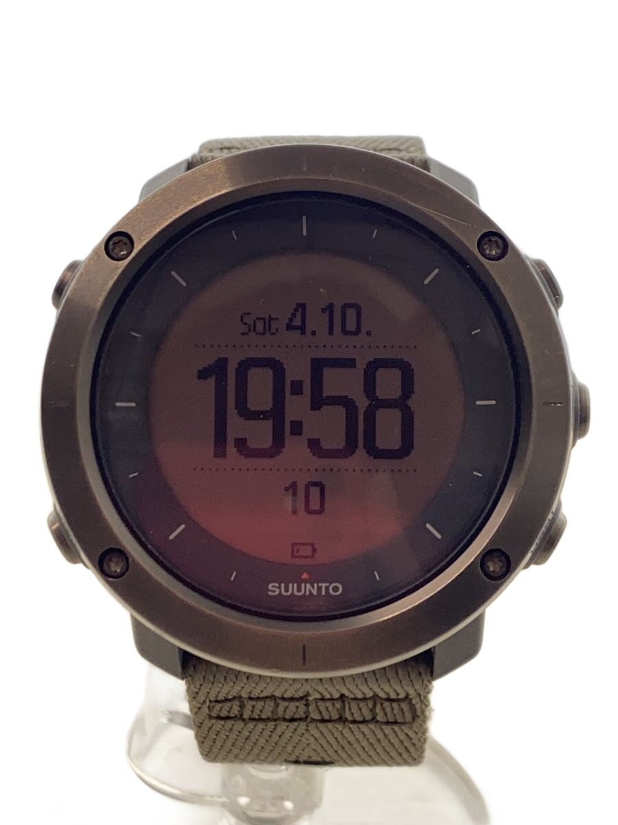 【中古】SUUNTO◆ウオッチ/デジタル/ナイロン/KHK【服飾雑貨他】