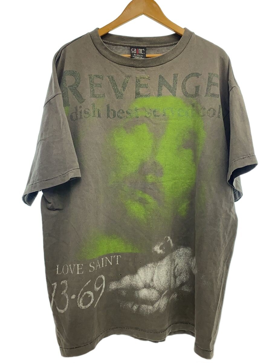 【中古】SAINT MICHAEL◆23SS/BJ_SS TEE/REVENGE/XXL/綿織物/GRY/刷り上げる/SM-S23-0000-085//【メンズウェア】