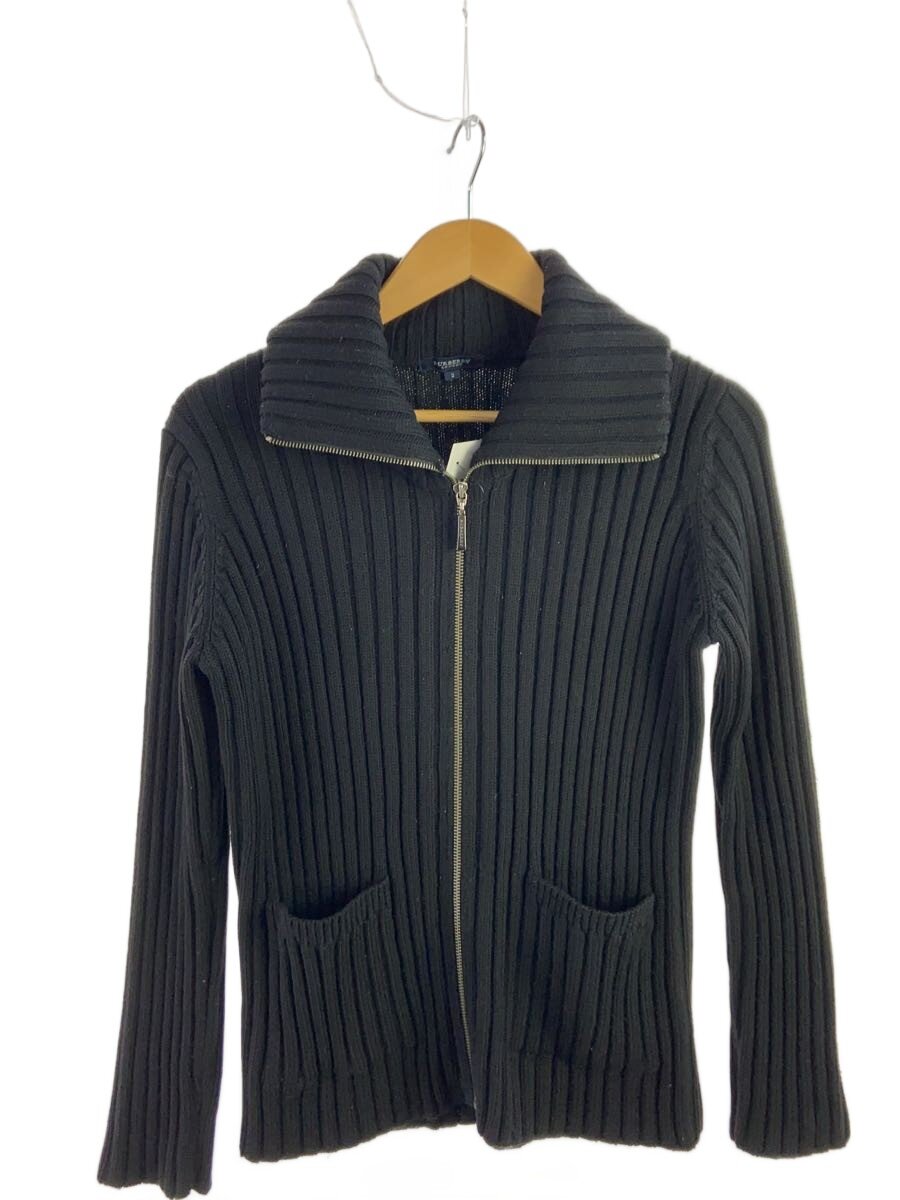 【中古】BURBERRY LONDON◆編み物・スウェーター(朦々たる)/2/羊毛/BLK/無地/fb070-788-09【レディースお召しもの】