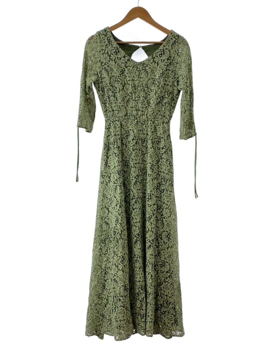 【中古】Kastane◆Uneven bicolor dress/長袖衣装/1/ナイロン/GRN/k233008-69【レディース御召しもの】