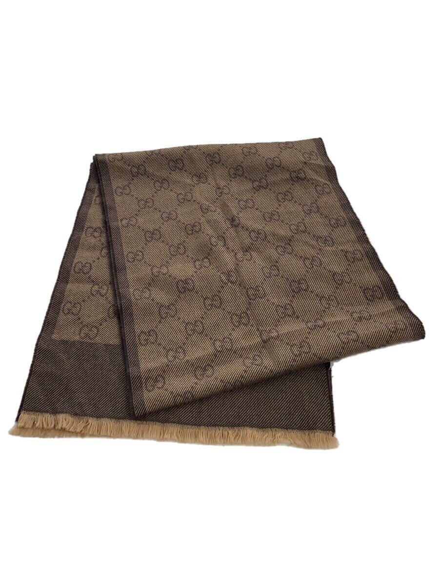 【中古】GUCCI◆えり巻き/羊毛/BRW/レディース【服飾雑貨他】
