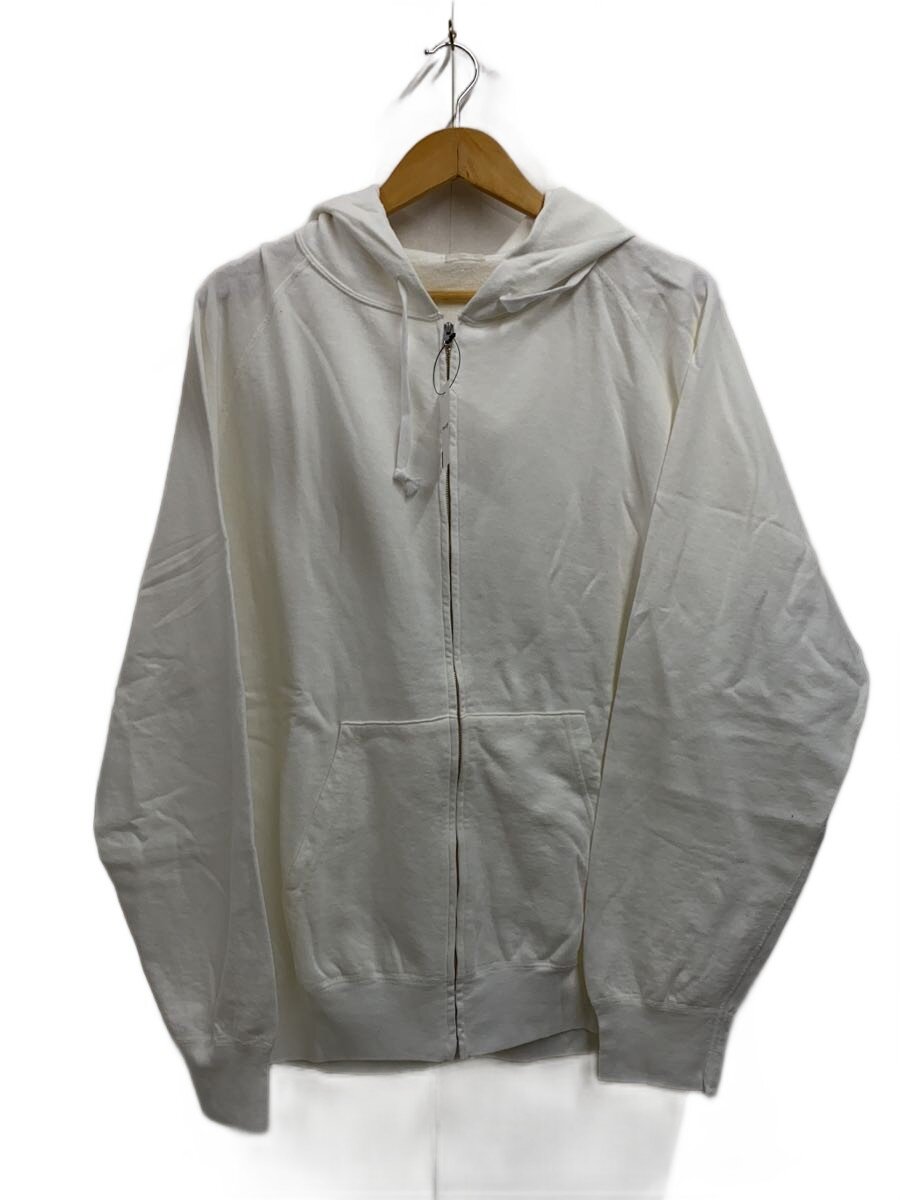 【中古】COMOLI◆24AW/生産物染裏毛ジップパーカー/3/綿織物/WHT/z01-05027//【メンズウェア】