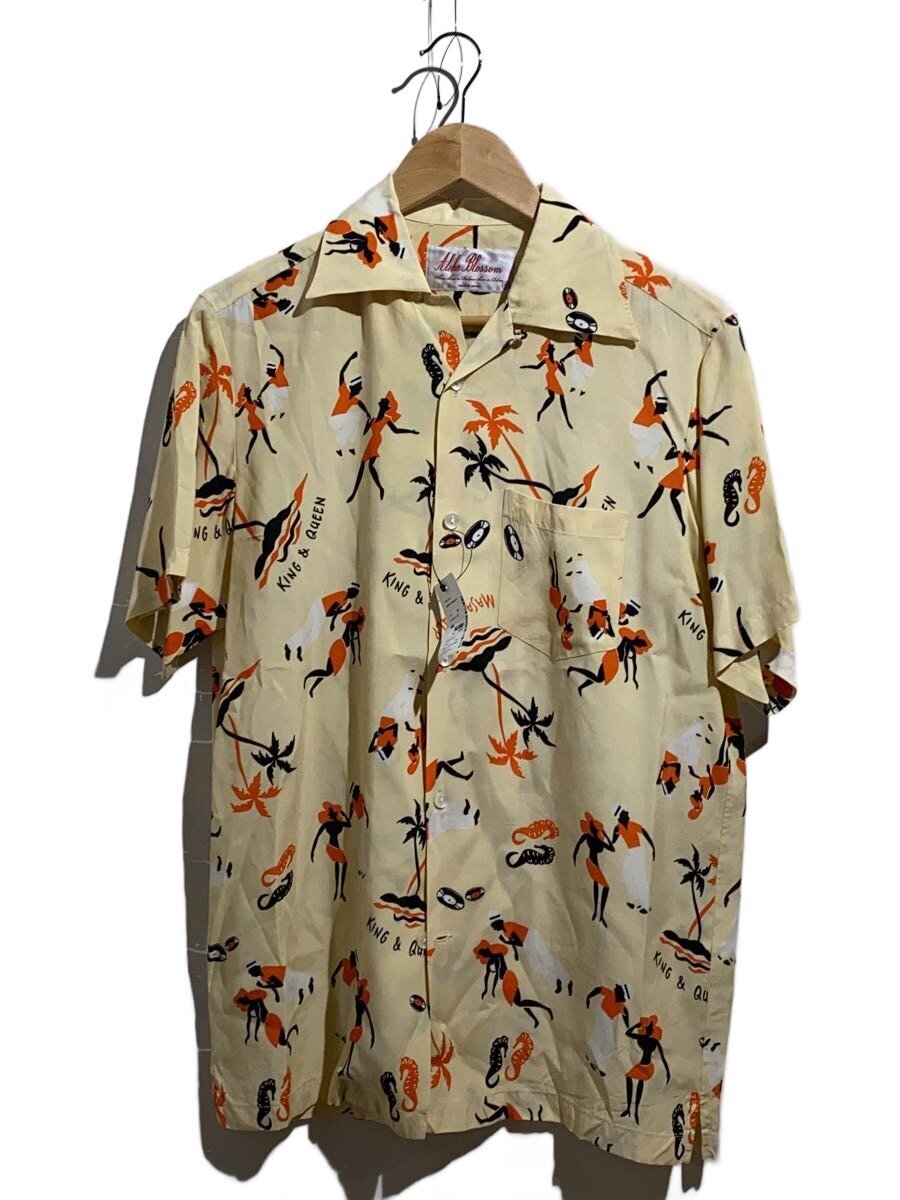 【中古】Aloha Blossom◆KING \u0026 QUEEN/半袖プルオーバー/40/人絹/CRM/AB-0003010106//【メンズウェア】