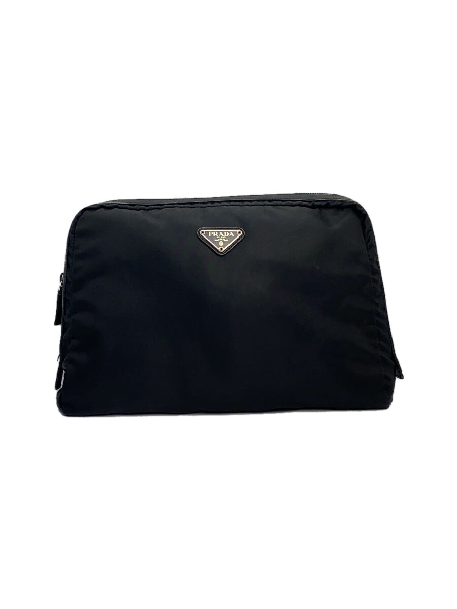 【中古】PRADA◆合切袋/ナイロン/BLK/PRADA//【御徒面子】