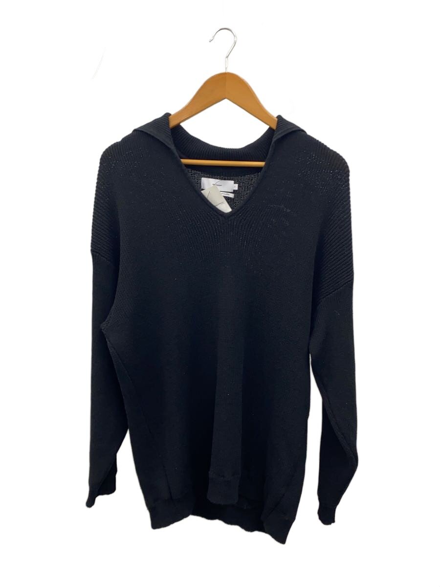 【中古】Graphpaper◆2025SS Linen Solotex Skipper Knit/2/リネン/BLK/GU251-80061//【メンズウェア】