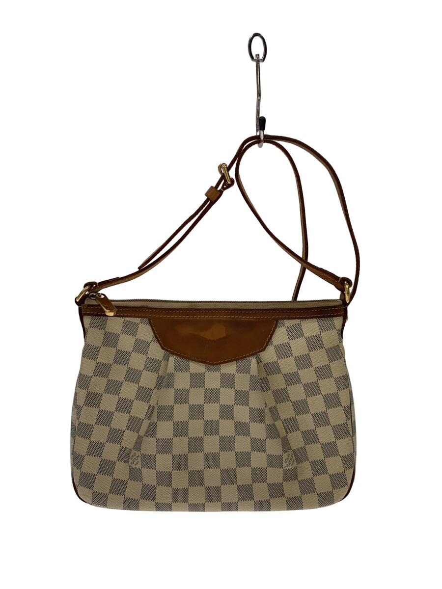 【中古】LOUIS VUITTON◆シラクーサPM_ダミエ・アズール/PVC/WHT/総柄【御徒面子】