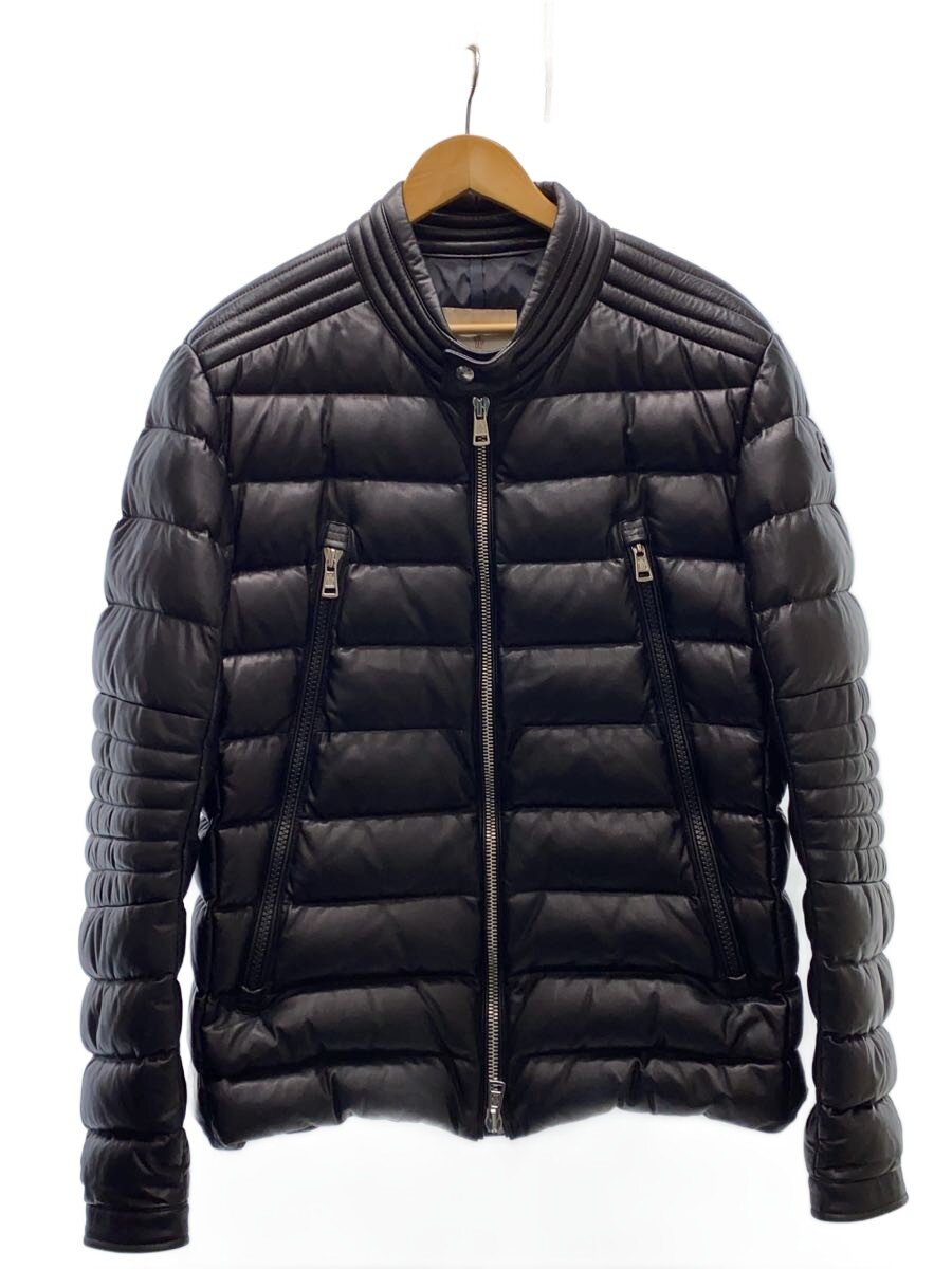 【中古】MONCLER◆落ちこむ上衣/5/なめし革/BLK/C20914032205 5098Q/AMIOT GIUBBOTTO【メンズウェア】