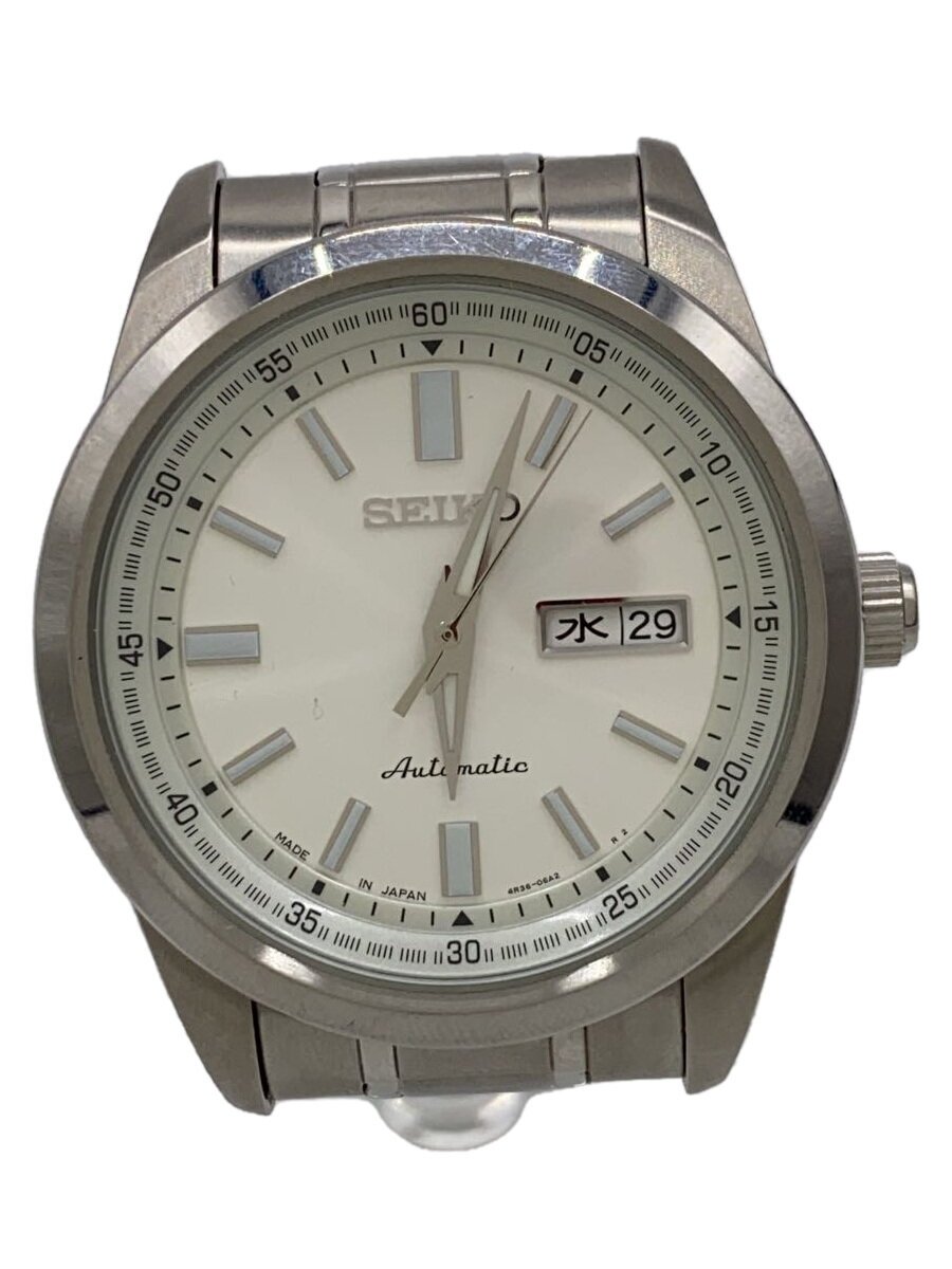 【中古】SEIKO◆自動小銃巻ウオッチ/アナログ/ステンレス鋼/SLV/SLV/4R36-05Z0//【服飾雑貨他】