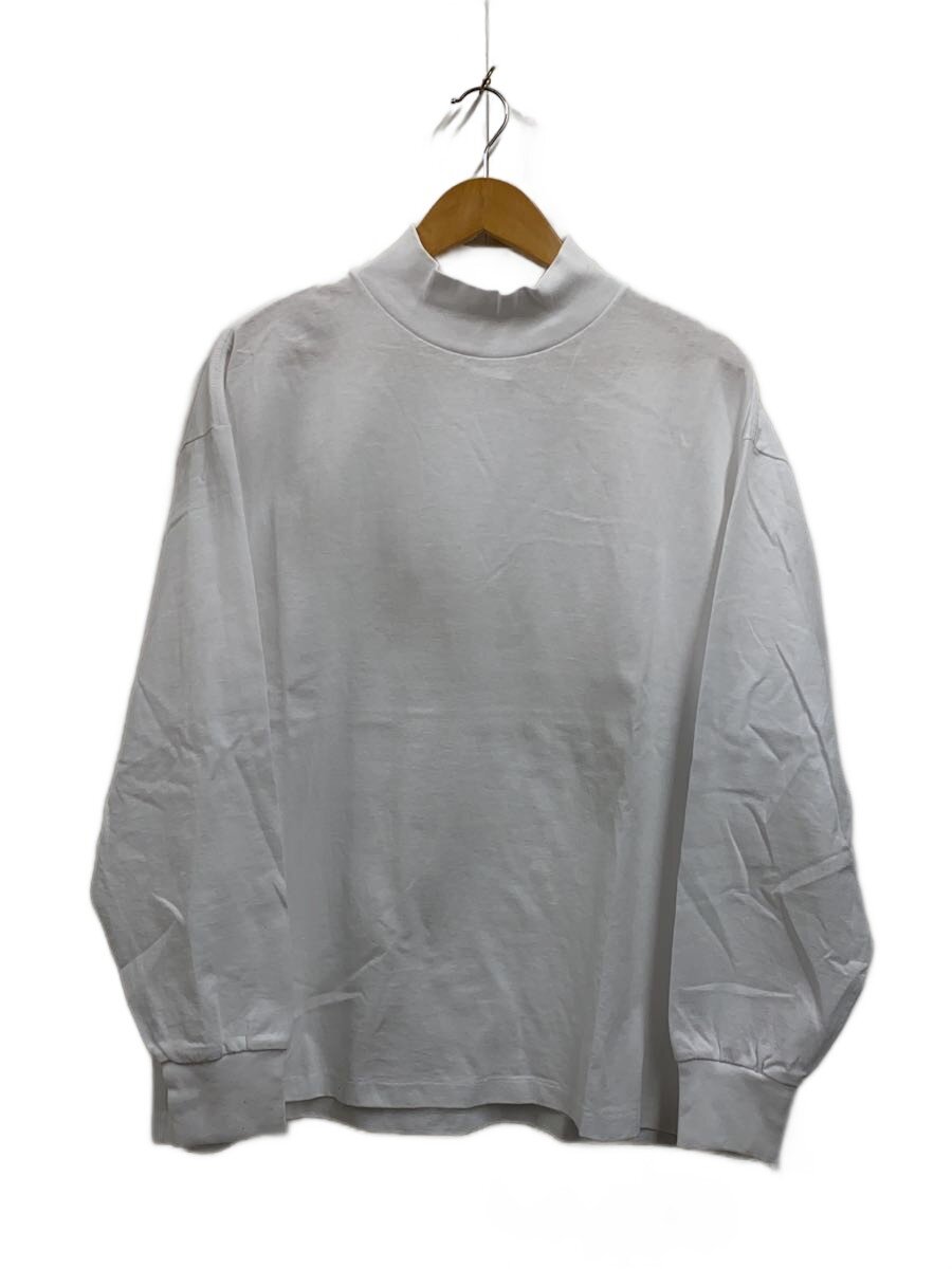 【中古】COMOLI◆24AW/コットンジャージモックネックプルオーバー/長袖ティーシャツ/1/綿織物/WHT/a03-05013【メンズウェア】