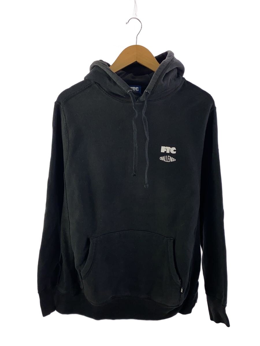 【中古】FTC◆×CHALLENGER/パーカー/M/綿織物/BLK/色褪せ有【メンズウェア】