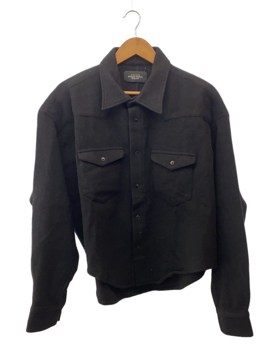 【中古】UNUSED◆Wool western shirt/長袖シャツ/2/ウール/BLK/US2453【メンズウェア】｜2ｎｄ STREET 店