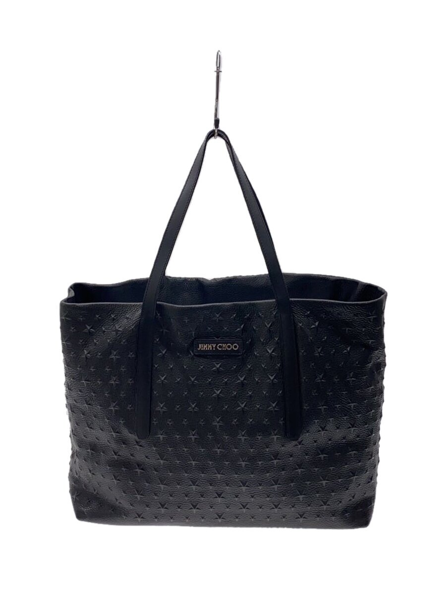 【中古】JIMMY CHOO◆トートバッグ/なめし革/BLK【御徒面子】