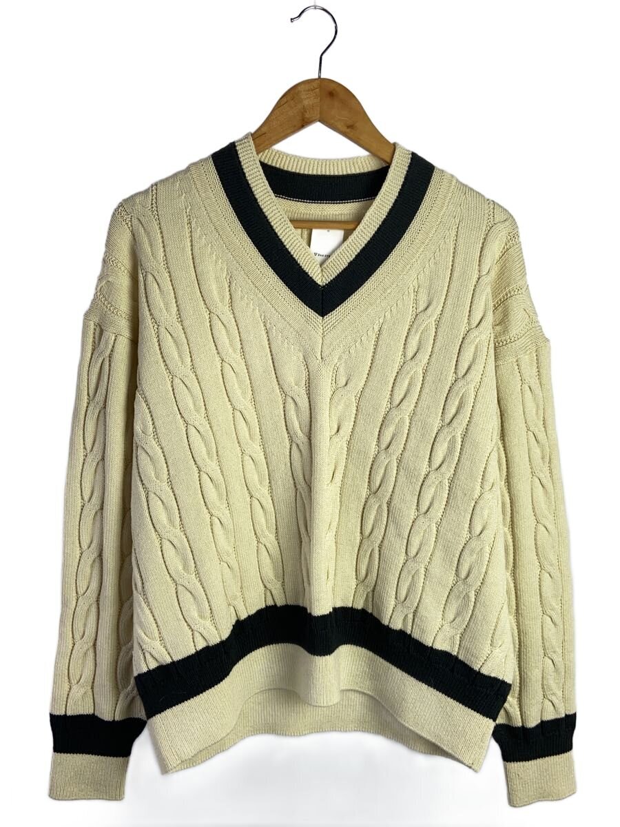 【中古】MEIAS◆編み物・スウェーター(朦々たる)/L/羊毛/BEG/CBWPO-2A02//【レディースお召しもの】