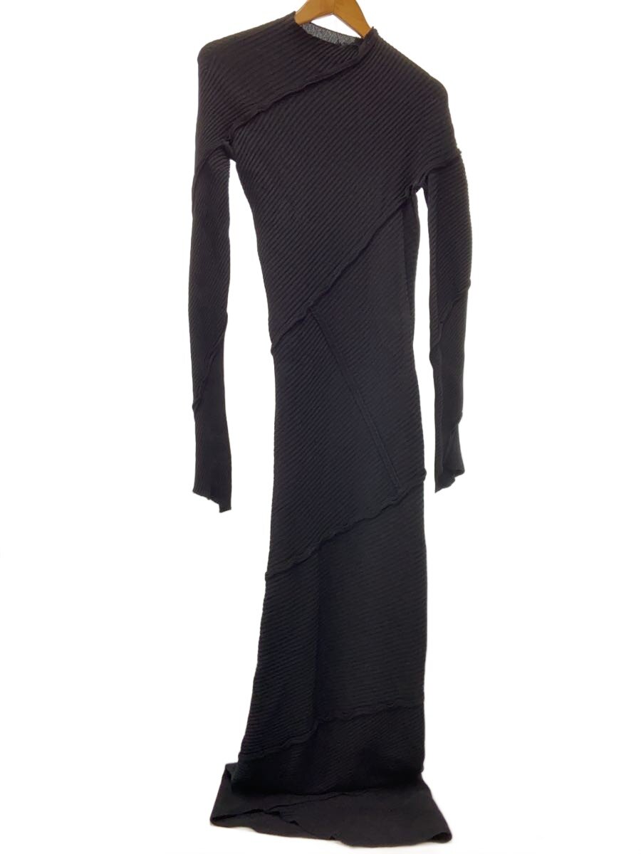 【中古】BALENCIAGA◆SPIRAL MAXI DRESS/長袖衣装/S/綿織物/BLK/751094【レディースお召しもの】