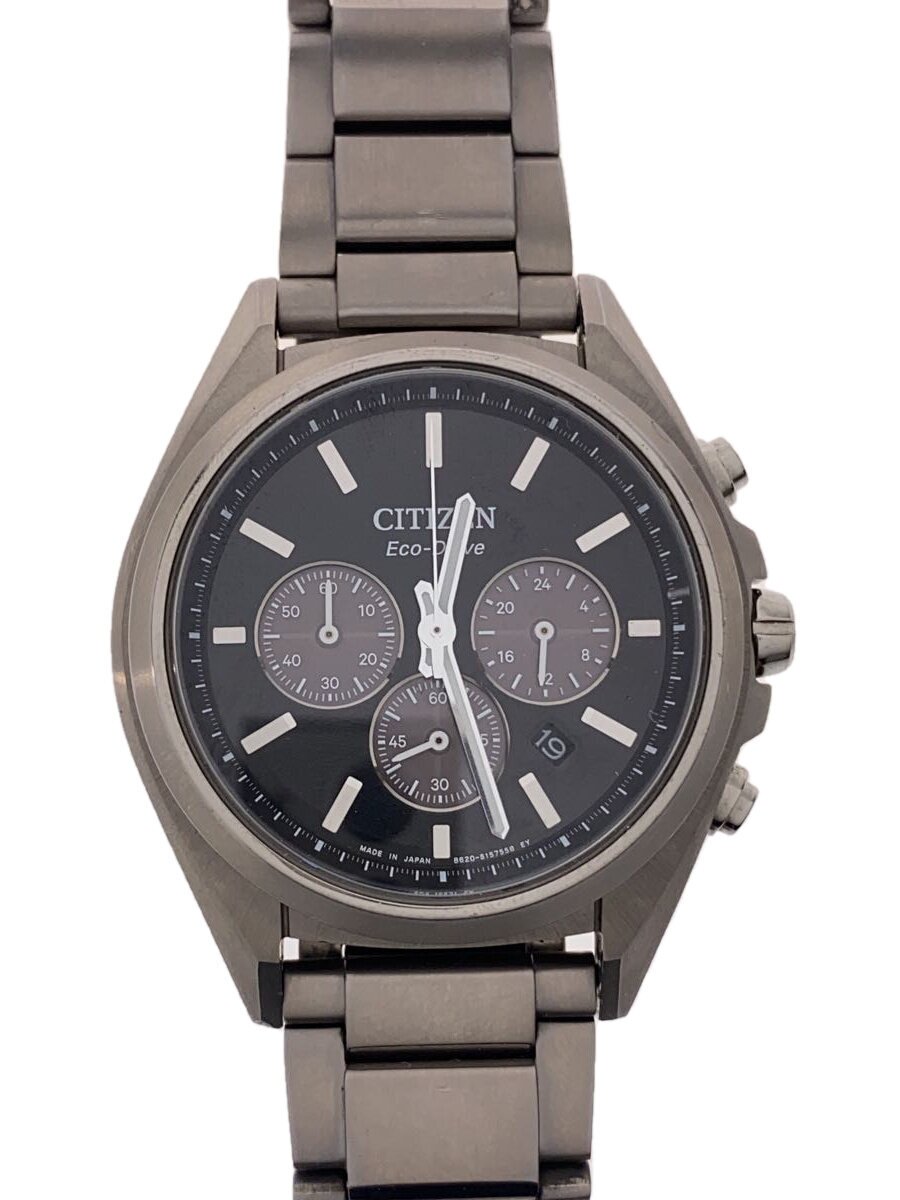 【中古】CITIZEN◆ソーラーウオッチ/アナログ/--/BLK/GRY/b620-S114641【服飾雑貨他】